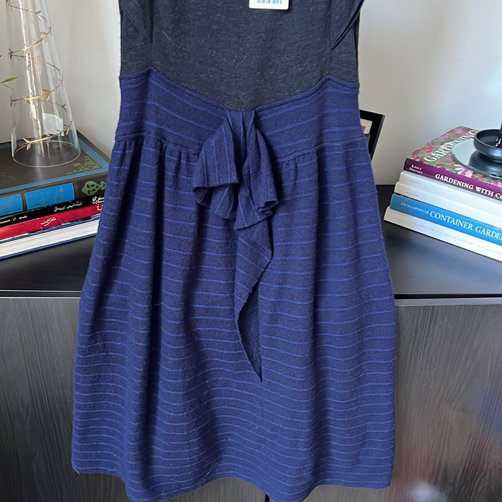 New Anthropology dress in size M and colors dark gray and two shades of blue - Picture 3 of 14